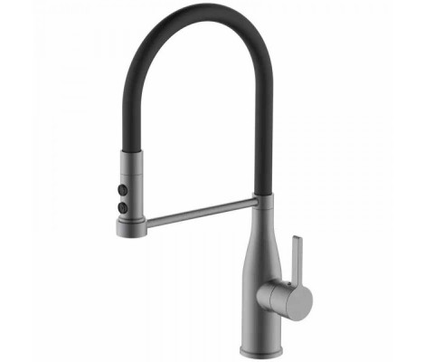 Смеситель д/кухни MIXXUS PREMIUM SUMMER 017 GRAPHITE REFL.BLACK Ø35 (8 шт/ящ)