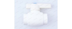 Кран шаровый 25 латунный шар белый Prime Pro Aqua