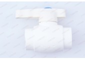 Кран шаровый 25 латунный шар белый Prime Pro Aqua