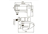 Смеситель для ванны KB-41007-01 короткий хром Koer