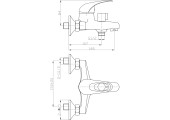 Смеситель для ванны Hansberg 009 короткий Euro Mixxus