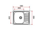 Мойка врезная Z5848-08-180MD micro decor Zerix