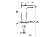 Смеситель для умывальника FAB-1 Zerix
