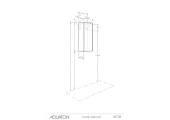 Шкаф навесной Асти Белый матовый/Белый глянец Aquaton