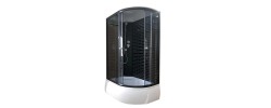 Душевая кабина 24К L 120*80*215 черная, высокий поддон Дана