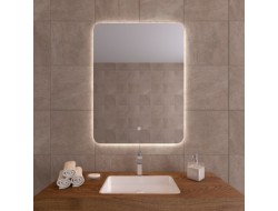 Зеркало  600х800 Kvint с LED подсветкой и сенсорным выкл.Кайман Glassiko