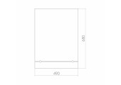 Зеркало прямоугольное Модерн-люкс с полкой 490х680 Silver Mirrors