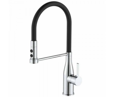 Смеситель д/кухни MIXXUS PREMIUM SUMMER 017 REFL.BLACK Ø35 (8 шт/ящ)