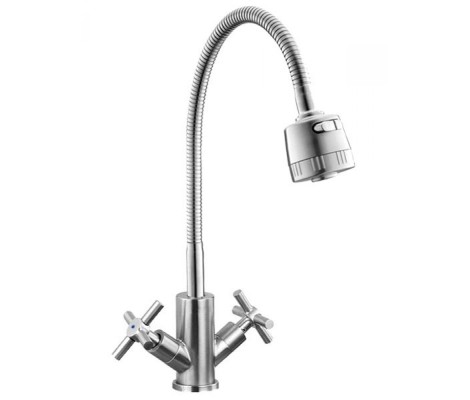 Смеситель для кухни Dve 011 Ø40 Reflector из нержавеющей стали SUS304 Mixxus 