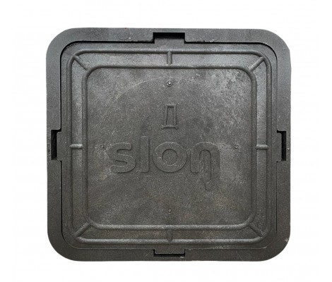 Люк  Дачный 400 мм SLON (КВАДРАТНЫЙ) ЧЕРНЫЙ