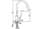 Смеситель для кухни F4044-8 хром/белый Frap