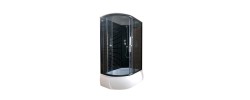 Душевая кабина 24К R 120*80*215 кирпичики черные, высокий поддон Дана