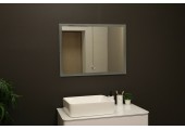 Зеркало 800х600 прямоугольное с подсветкой Norma-Lite (сенсор выкл, хол. свет) Silver Mirrors