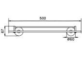Полка стеклянная F30207 черная Frap