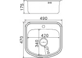 Мойка для кухни 0.6 мм декор FD64750 Frap