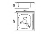 Мойка для кухни 0.6 мм накладная глянец F65050 левая Frap
