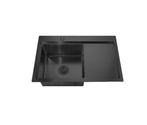 Мойка из нержавеющей стали Nano-Black 3.0/0.8 мм с сифоном ZH7849L-215.SUS304 Zerix