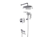 Душевая система G7104 встраиваемая хром Gappo