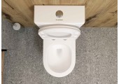 Унитаз-компакт A2807, безободковый, сиденье тонкое ДП, крепления Eva Gold