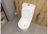 Унитаз-компакт A2807, безободковый, сиденье тонкое ДП, крепления Eva Gold