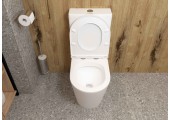 Унитаз-компакт A2807, безободковый, сиденье тонкое ДП, крепления Eva Gold