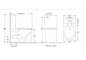 Унитаз-компакт MIXXUS PREMIUM BEVEL-0402-R система смыва RIMLESS, компл.в 2 ящ (670x390x880mm)