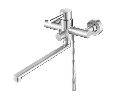 Смеситель д/ванны корот. нерж/сталь CHAMPION SUS-006 (EURO) CHROME Ø40