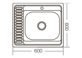Мойка накладная Z6060R-06-160E Satin Zerix 