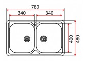 Мойка Z7848D-08-180MD Double micro decor Zerix