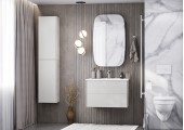 Тумба подвесная 75, Сохо 75 Слэйт/Галька серая под умывальник Элина 75 Aquaton