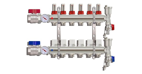 Латунный коллектор для теплого пола