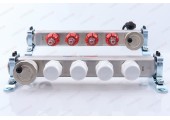 Коллекторный блок 1* 4 выхода нержавеющая сталь в сборе, евроконус 3/4