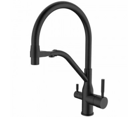 Смеситель д/кухни MIXXUS PREMIUM GRAVITY 021 BLACK REFL.BLACK Ø35 (8 шт/ящ)