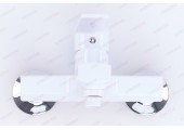 Смеситель д/ванны, короткий, PLAMIX Oscar-009 EURO White, (Ø35, без шланга и лейки)
