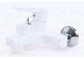 Смеситель д/ванны, короткий, PLAMIX Oscar-009 EURO White, (Ø35, без шланга и лейки)
