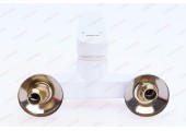 Смеситель д/ванны, короткий, PLAMIX Oscar-009 EURO White, (Ø35, без шланга и лейки)