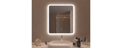 Зеркало 700x800 Gent с LED подсветкой,подогревом,литым коробом и сенсорным выкл. Кайман Glassiko