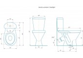 Унитаз-компакт Стандарт белый Rosa