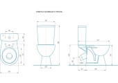 Унитаз-компакт Стиль белый Rosa