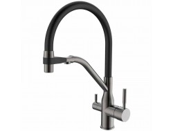 Смеситель д/кухни MIXXUS PREMIUM GRAVITY 021 GRAPHITE REFL.BLACK Ø35 (8 шт/ящ)