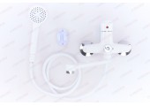Смеситель д/ванны PLAMIX CEZAR-006 EURO SET White (с шлангом, лейкой и кронштейном)
