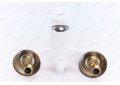 Смеситель д/ванны PLAMIX CEZAR-006 EURO SET White (с шлангом, лейкой и кронштейном)