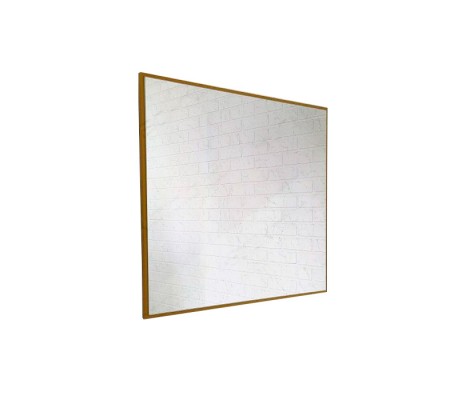 Зеркало 70*80 с полированной кромкой на золотом алюм профиль, универс. крепл. 873 КЗСК