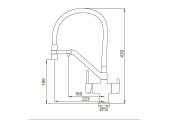 Смеситель для кухни KB-72006-03 с выходом для питьевой воды белый+силик.излив белый Koer
