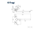 Смеситель для ванны F2267 хром Frap