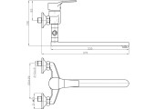 Смеситель для ванны EDN 181 Zerix