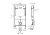 Инсталляция для унитаза 3/6л.без кнопки REDO