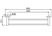 Полотенцедержатель двойной F30209 черный Frap