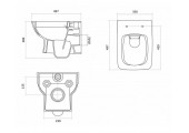 Инсталляция НЕО rim унитаз-кнопка хром-сиденье SC 1WH50.1.572 Santek