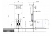 Инсталляция НЕО rim унитаз-кнопка хром-сиденье SC 1WH50.1.572 Santek